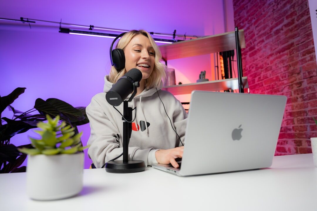 modern podcast studio