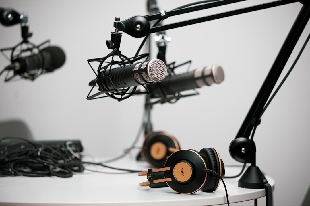 podcast microphone setup