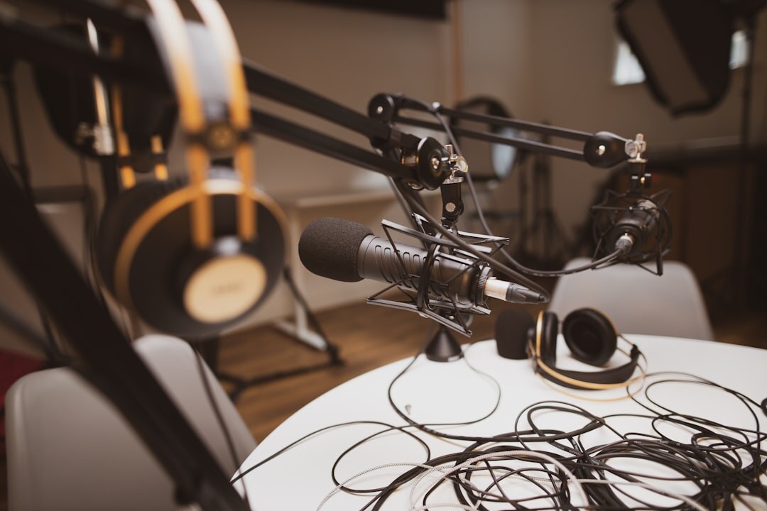 podcast microphone setup
