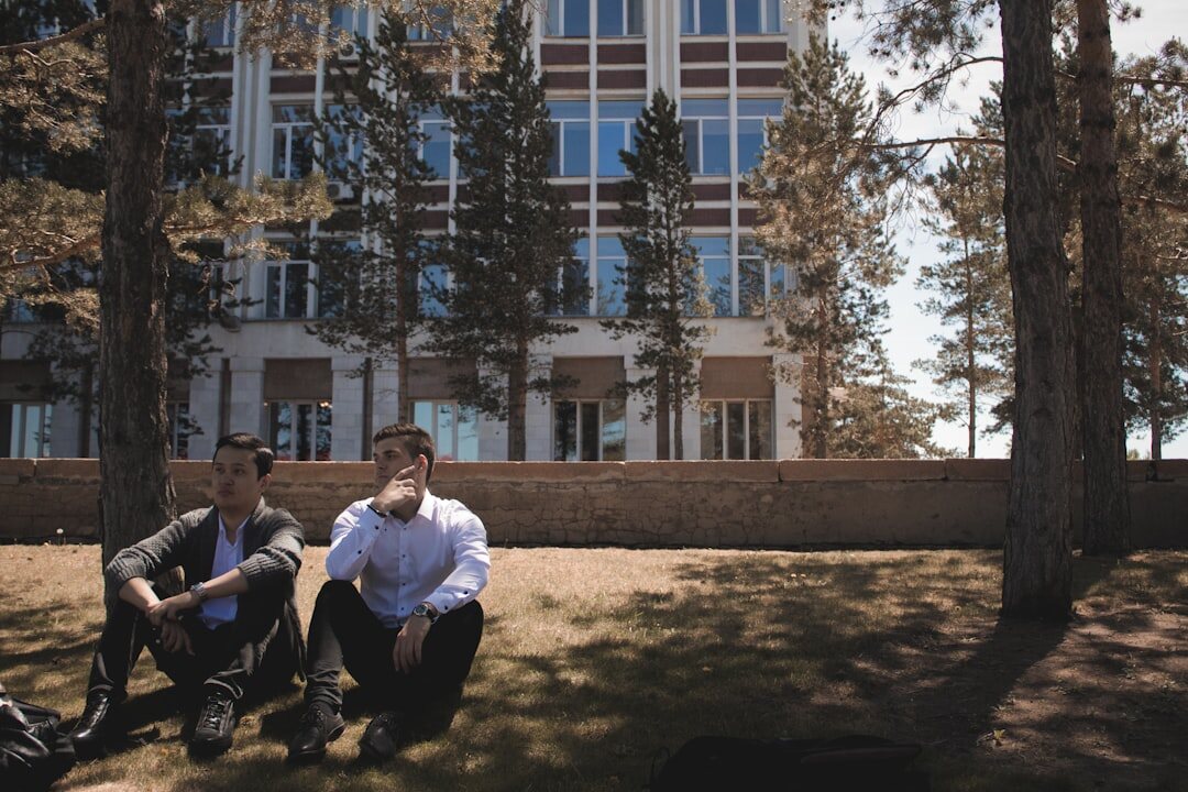 person relaxing outdoors